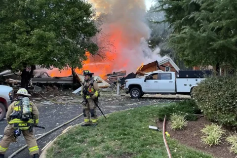 Fire after a Haymarket house explodes