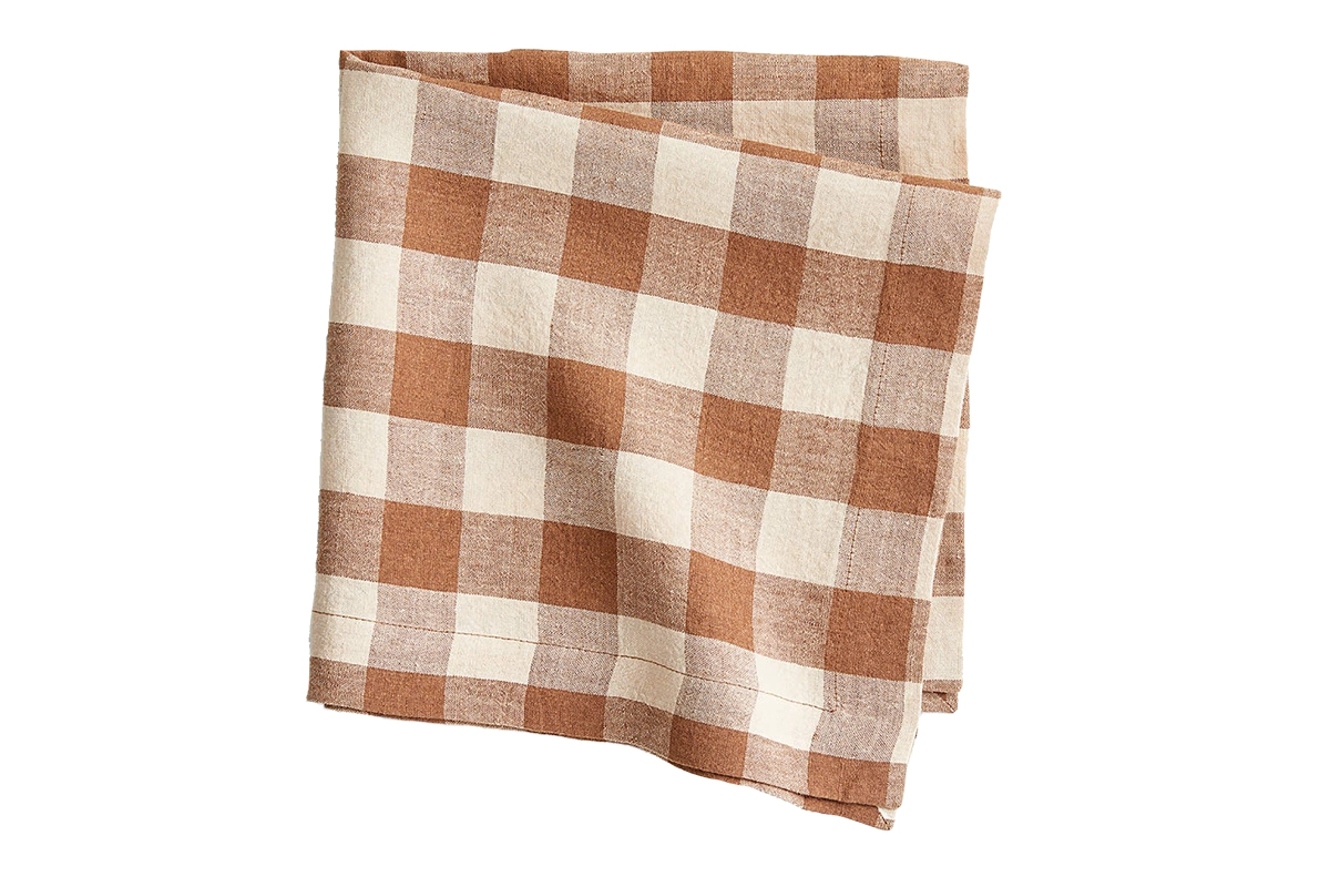 Plaid napkins are timeless at Thanksgiving
