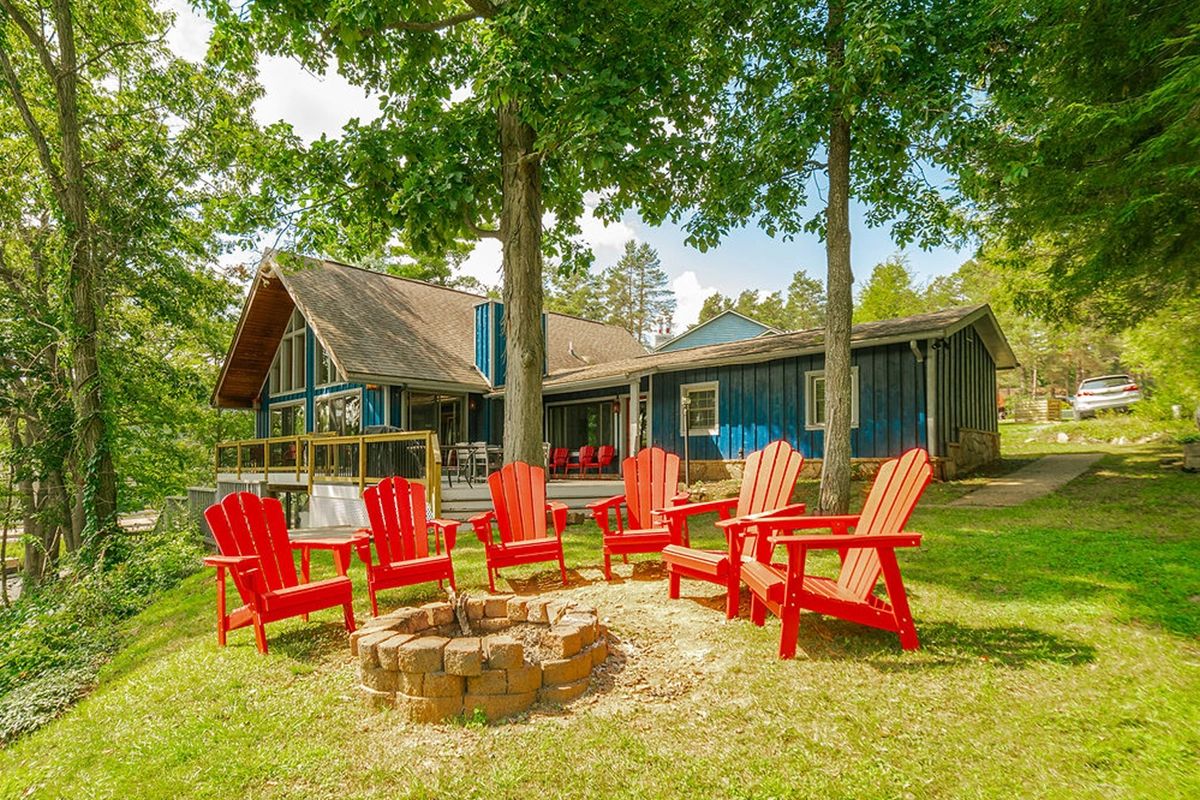 Stars & Stripes is a lakefront rental in Deep Creek.