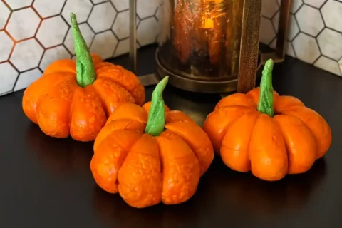 orange pumpkin-shaped bagels