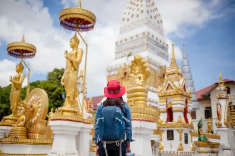 woman traveling by herself in thailand