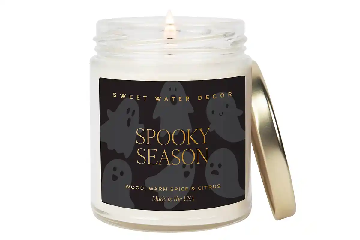 spooky season candle