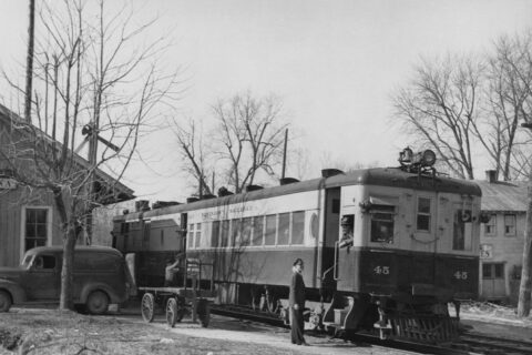 WO&D Trail at Vienna Station black and white photo