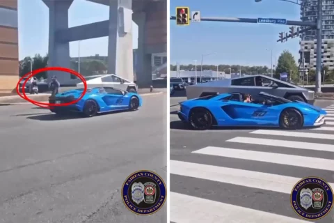 Cybertruck race on Route 7