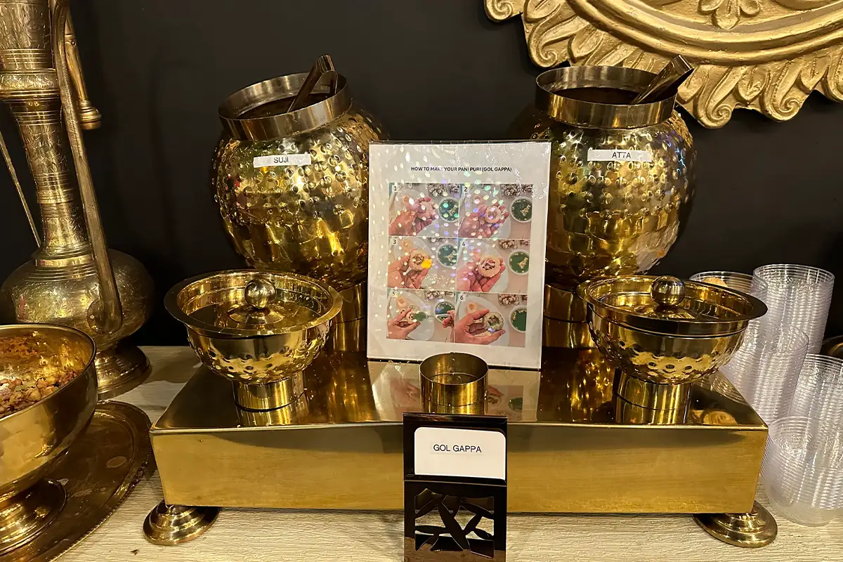 Pani puri station at Maharani Palace