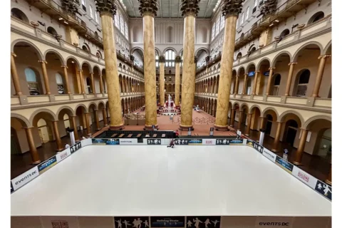 Ice skating at National Building Museum