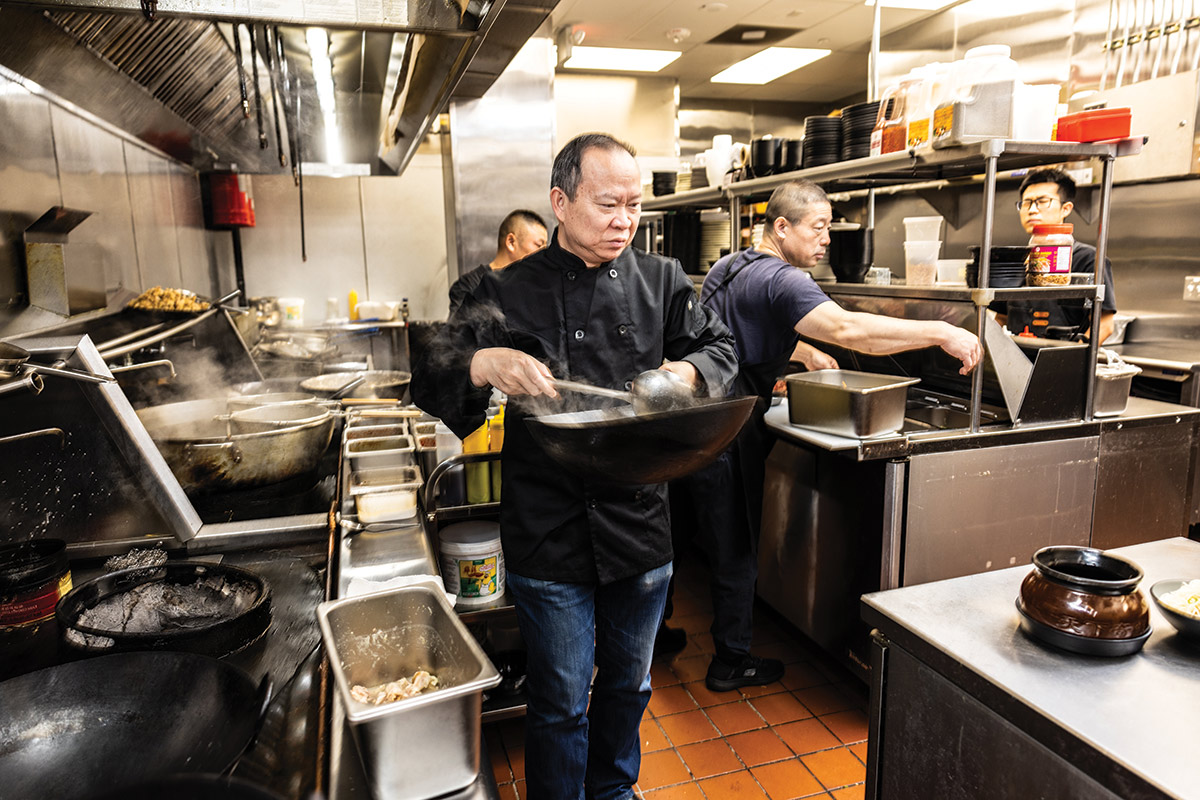 Peter Chang in the kitchen