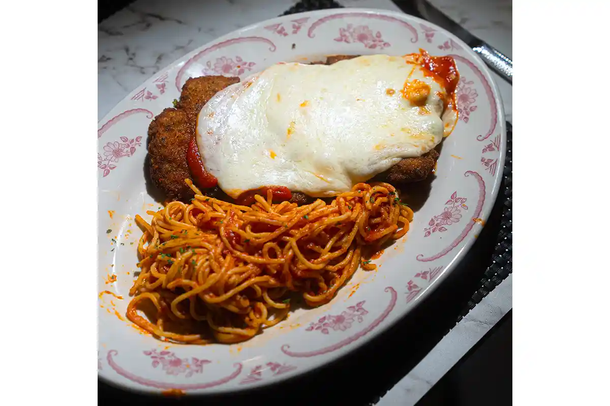 famous chicken parmigiana alla vodka