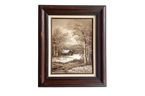 Vintage Original Winter Scene
