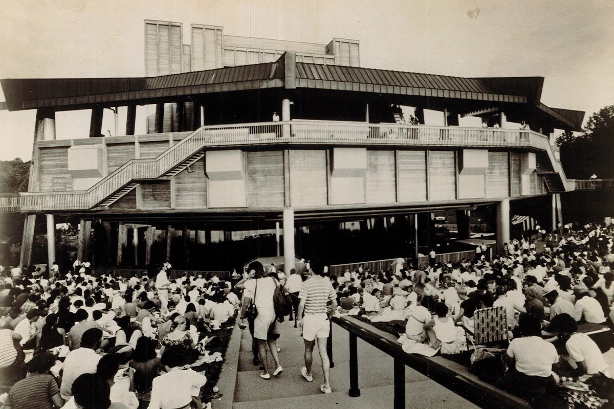 Wolf Trap's Filene Center lawn, circa 1980s