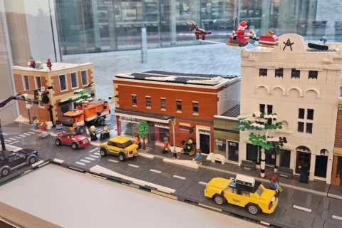 Lego build of Old Town Manassas