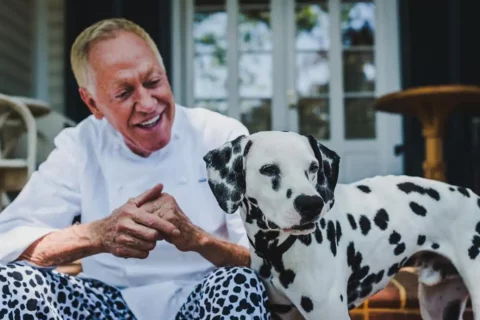 Patrick O'Connell and his dalmatian, Luray