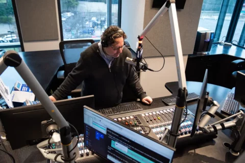 Dimitri Sotis in the WTOP recording studio