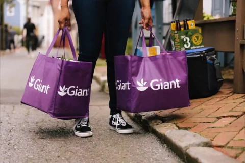 giant food purple bags