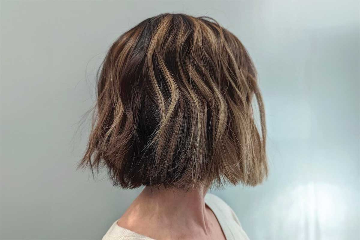 wavy bob on woman