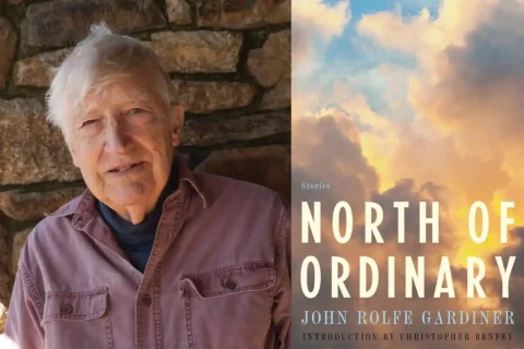 John Rolfe Gardiner with cover of North of Ordinary