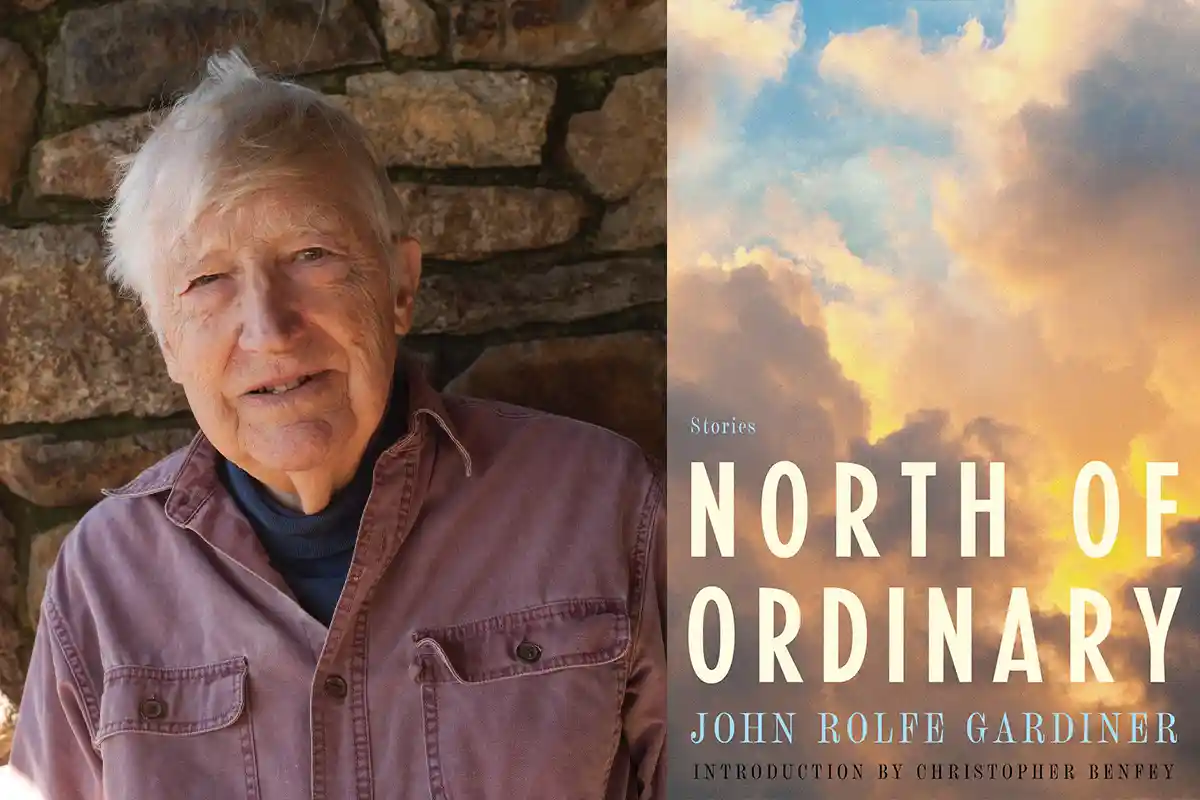 John Rolfe Gardiner with cover of North of Ordinary