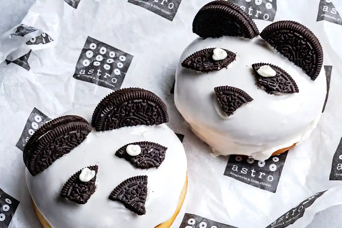 panda doughnut from Astro Doughnuts