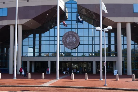 Fairfax County Government Center building in Fairfax, Virginia