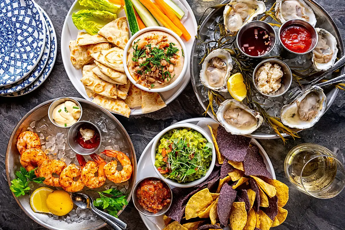 Food at Water Bar happy hour