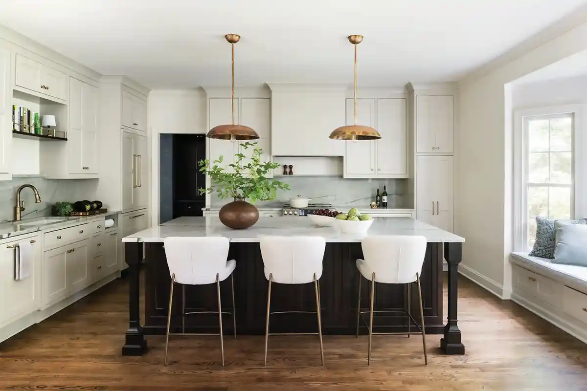kitchen with white cabinets and countertop