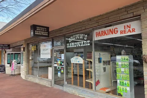 Brown's Hardware storefront