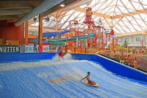 wave rider at indoor water park