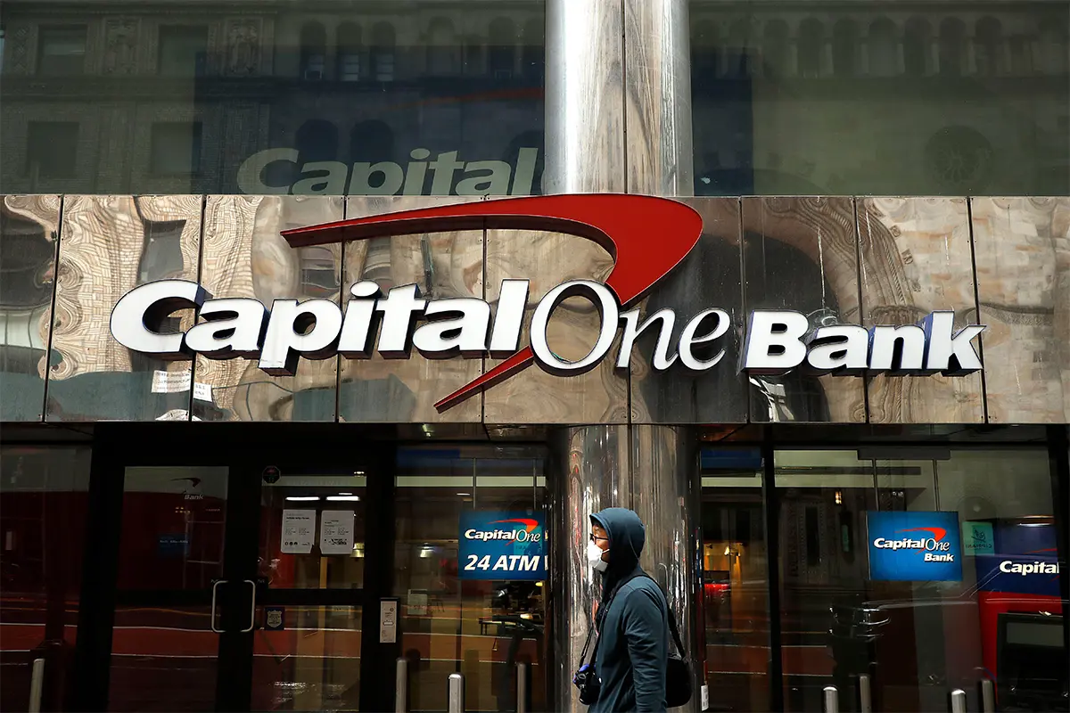 Exterior shot of Capital One Bank