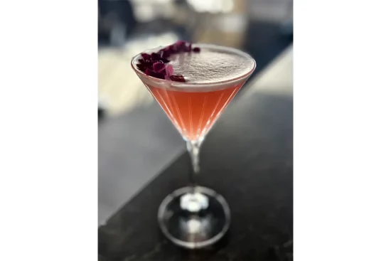 Cherry Blossom Cocktail at VUE Rooftop