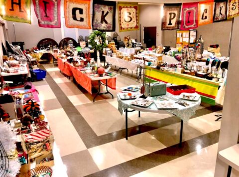 Items on tables at Chick's Picks Pop-Up boutique