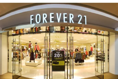The outside of a Forever 21 store in a mall