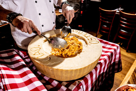 cheese wheel at ciao osteria