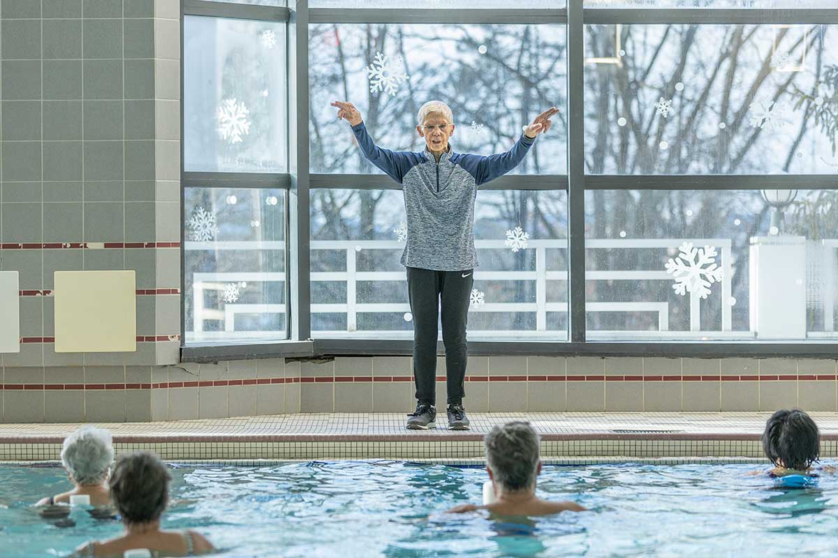 ecris williams teaching water aerobics