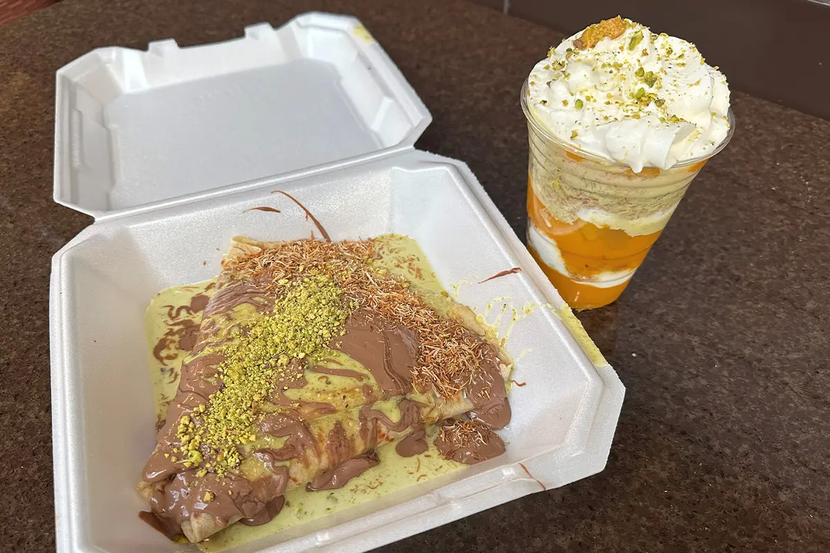 chocolate crepe at Sultana