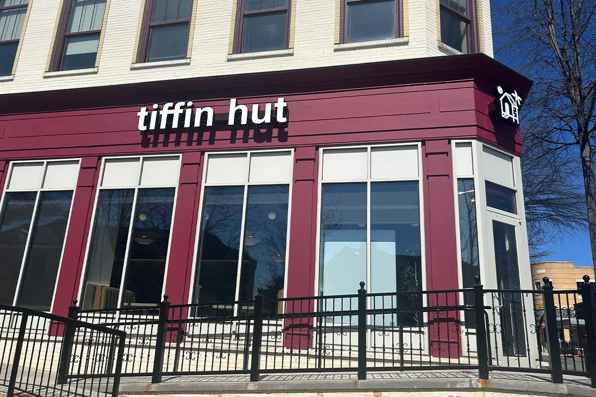Exterior image of Tiffin Hut restaurant