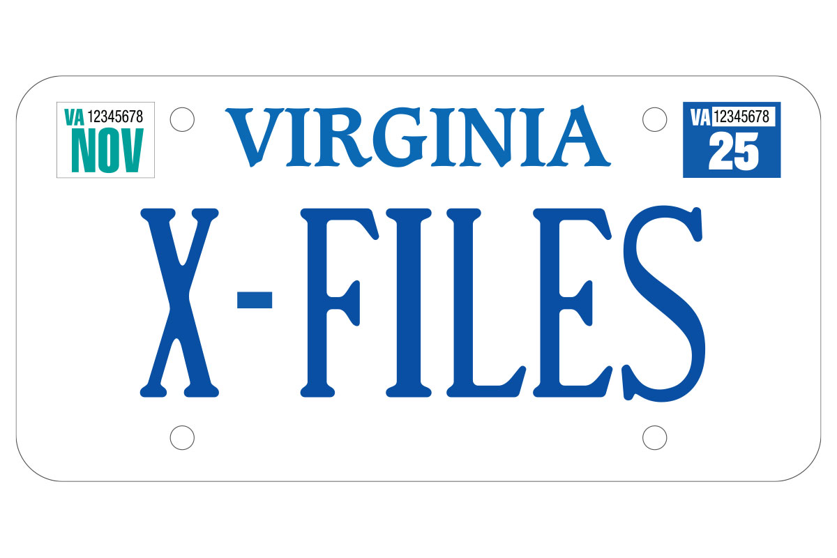 x-files vanity license plate graphic