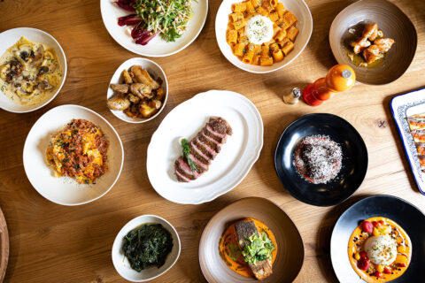 table of food from The Black Market