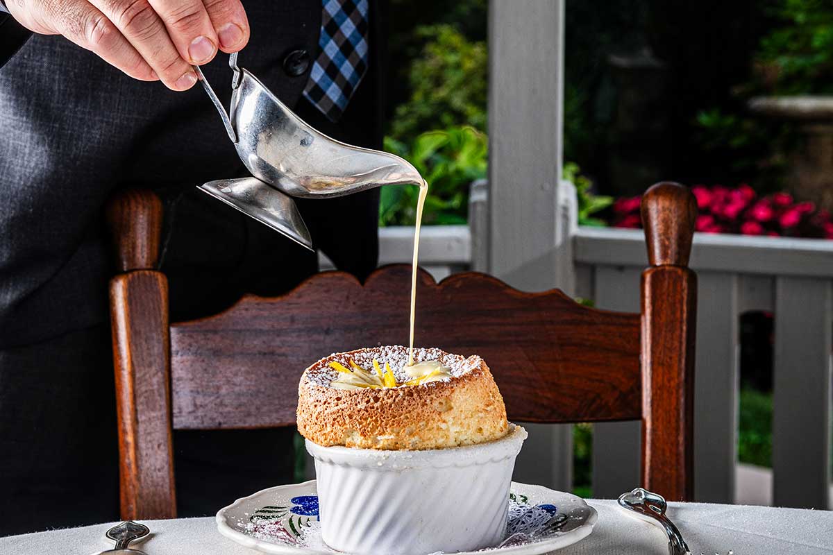 souffle at l'auberge chez francois