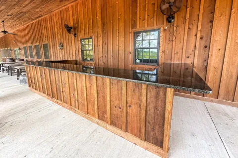 new outdoor patio bar at Mt. Defiance Cidery & Distillery
