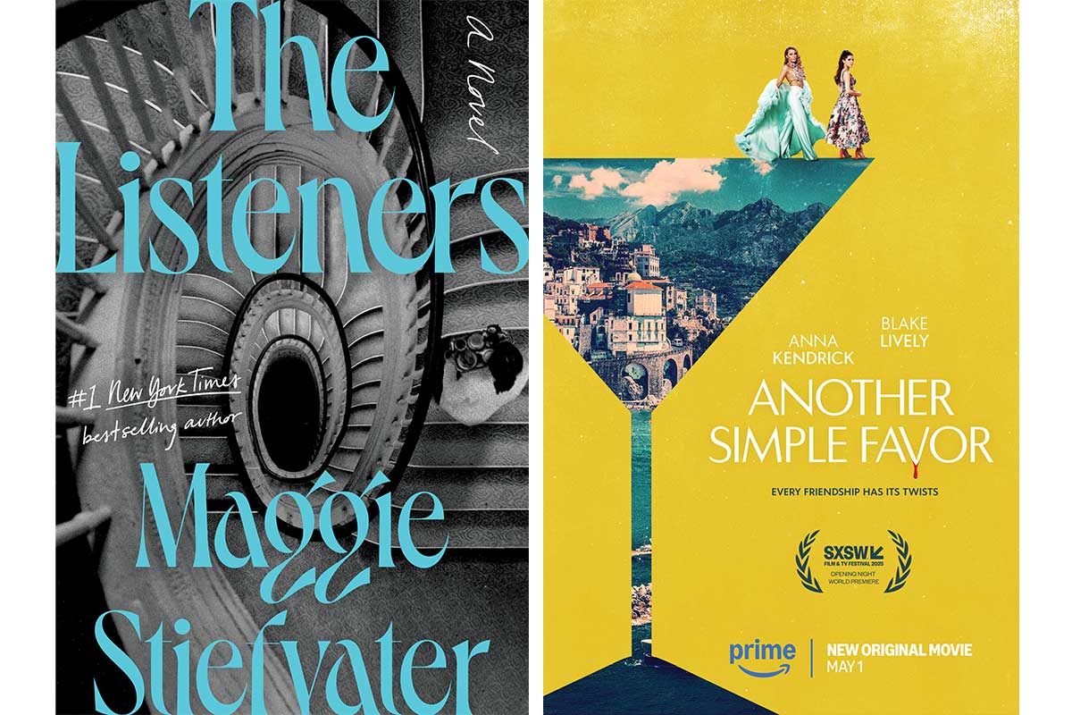 The Listeners book cover and Another Simple Favor movie poster
