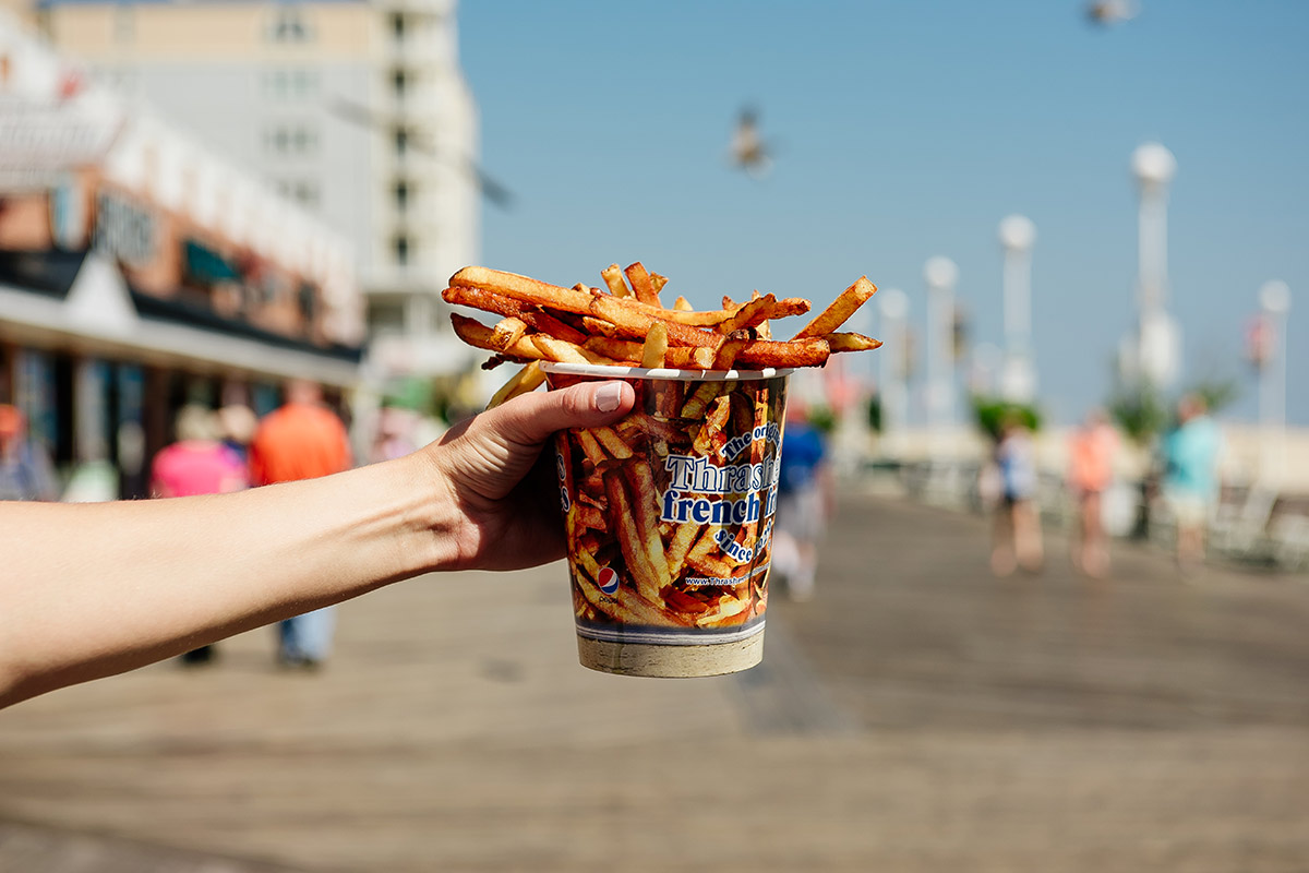 cup of thrasher's french fries
