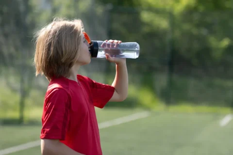 Kid drinking water