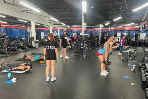 Several people exercising at a Vitality Fitness gym