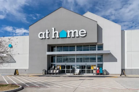the front of an at home store