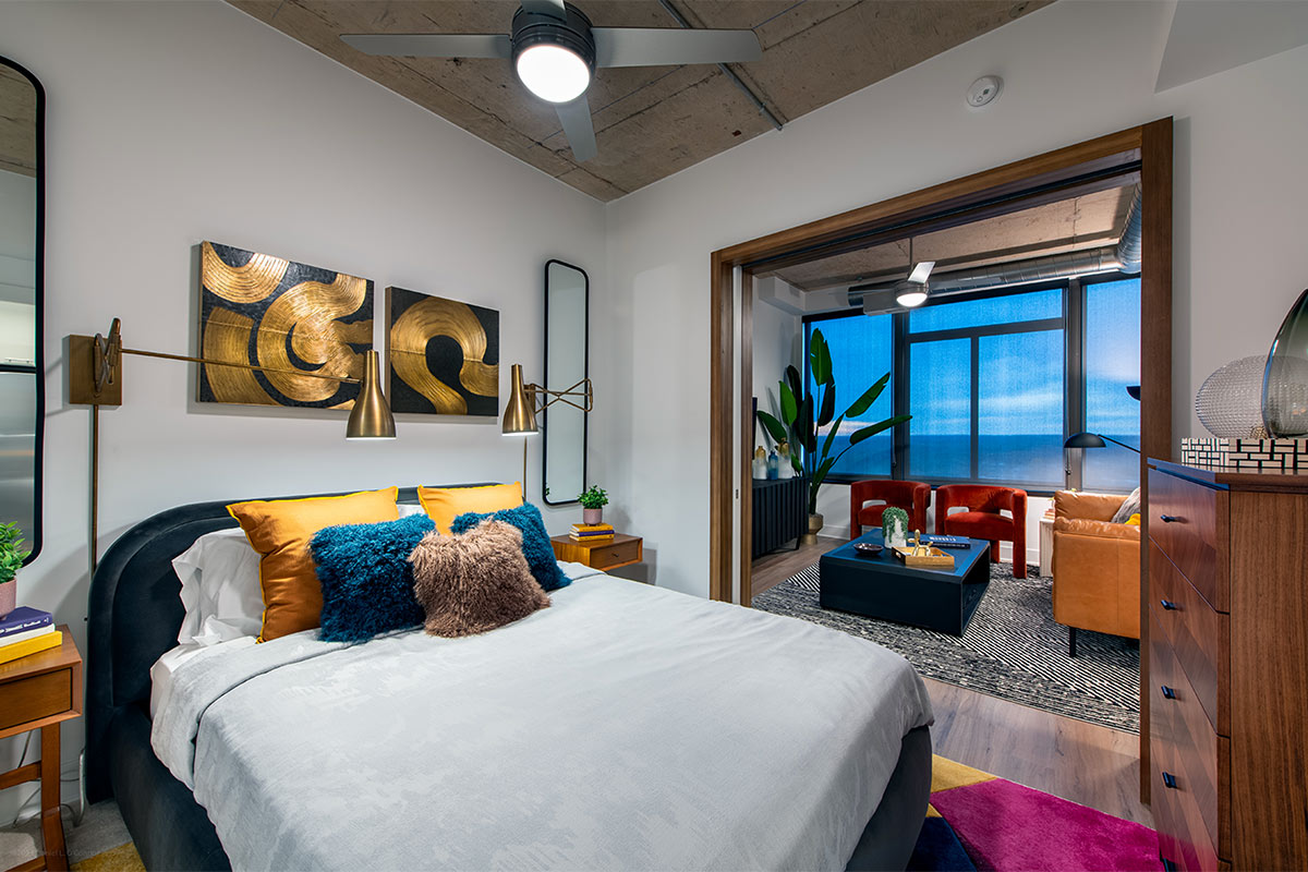 bedroom at Three Collective, Falls Church