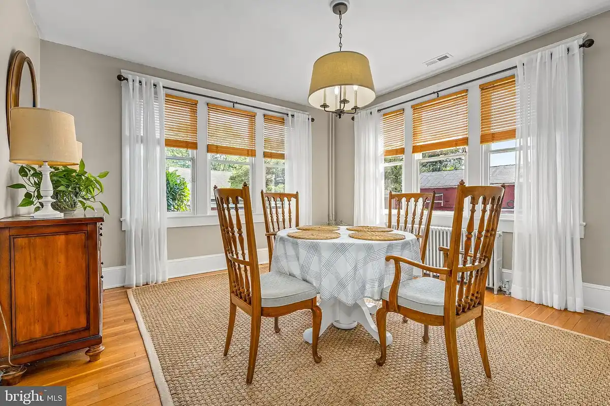 dining room with four-chair table