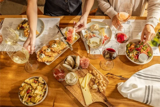 brunch food at 60 Vines