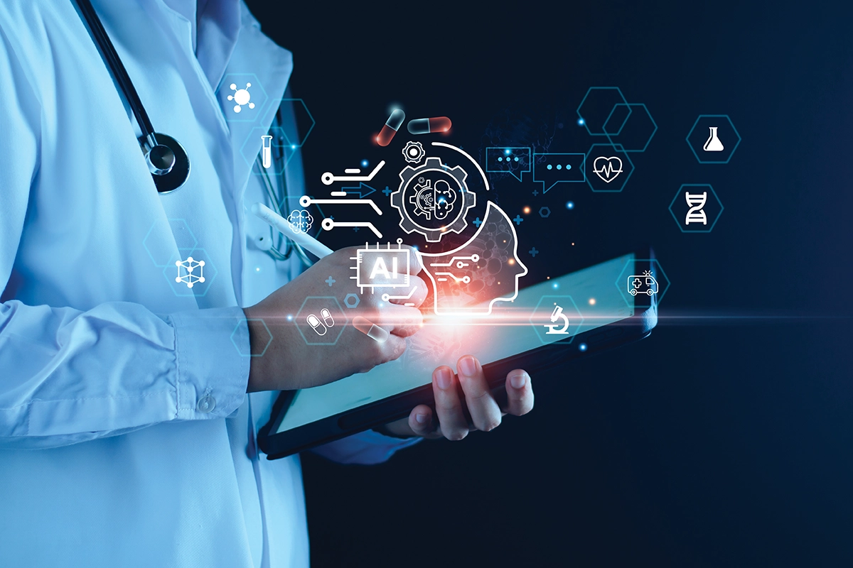 Health care professionals using AI
