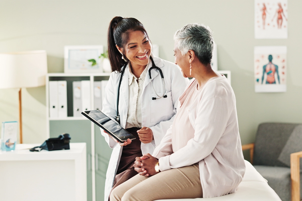 doctor talking with her patient 