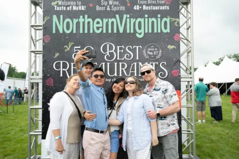 a group at Taste of NoVA takes a selfie